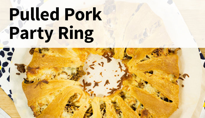 Broil King Pulled Pork Party Ring Appetizer for the Big Game