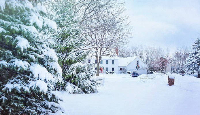 Home in winter