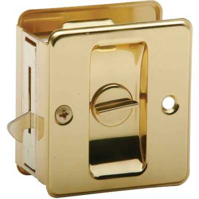 Schlage Privacy Polished Brass Pocket Door Lock Pull