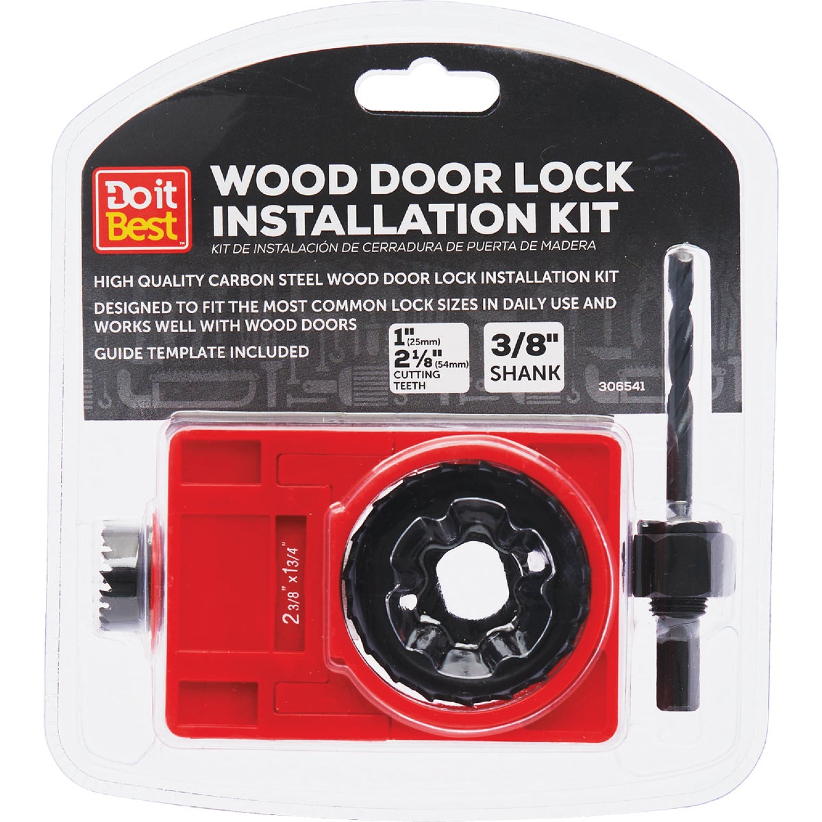 Irwin Carbon Steel Door Lock Installation Kit for Wood Doors