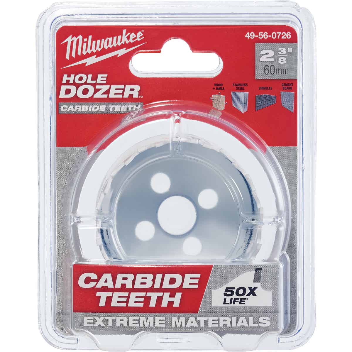 Milwaukee HOLE DOZER 2 3 8 In. Hole Saw with Carbide Teeth Power