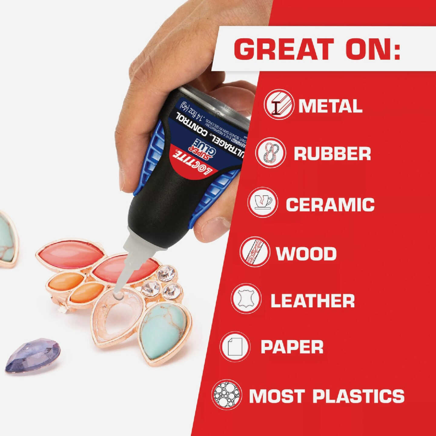 Loctite Super Glue Ultra Gel Control, 0.14 fl oz, 2, Bottle & Gorilla Super  Glue Gel, 20 Gram, Clear, (Pack of 1)