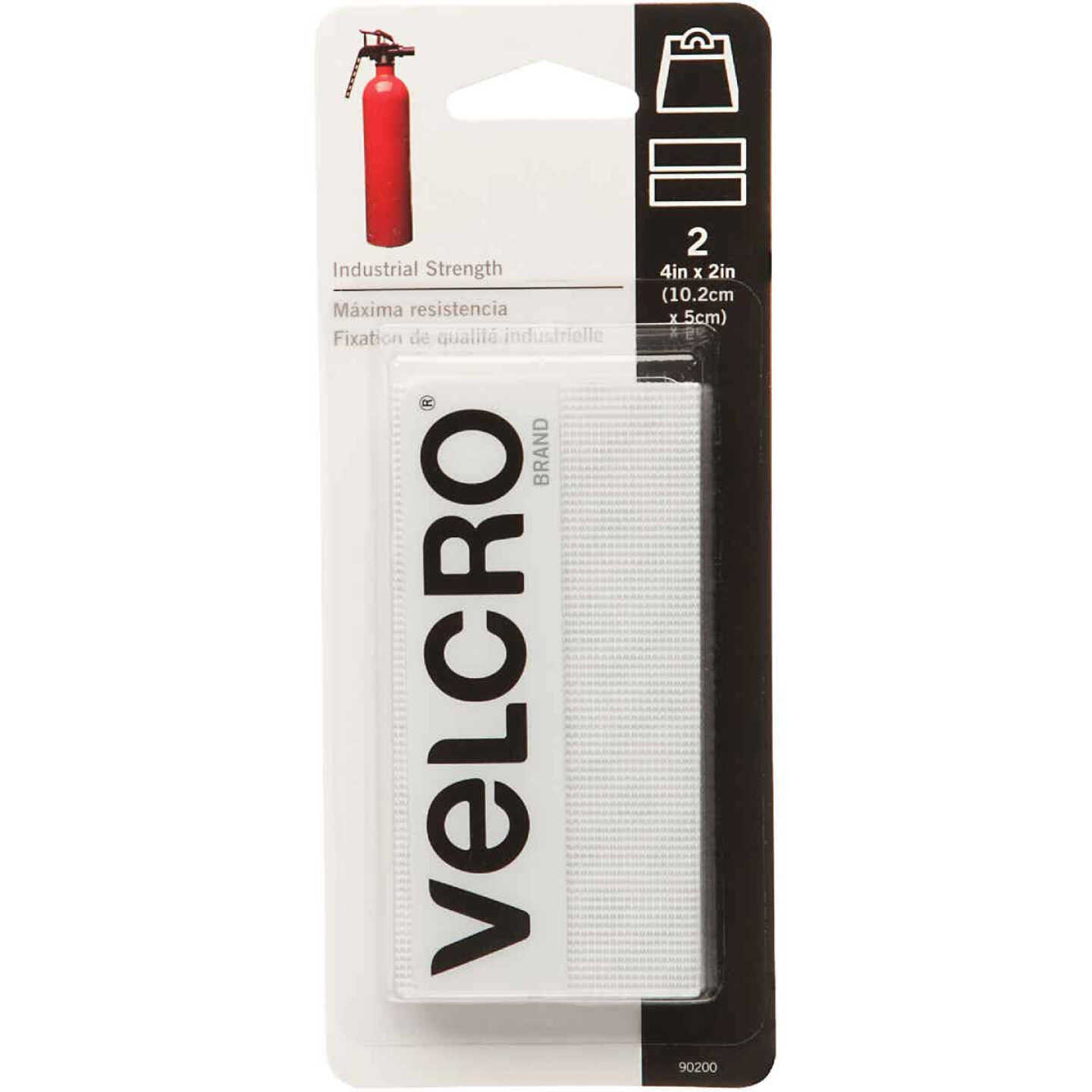 VELCRO Brand 2 In. x 4 In. White Industrial Strength Hook & Loop Strip (2  Ct.) - Power Townsend Company