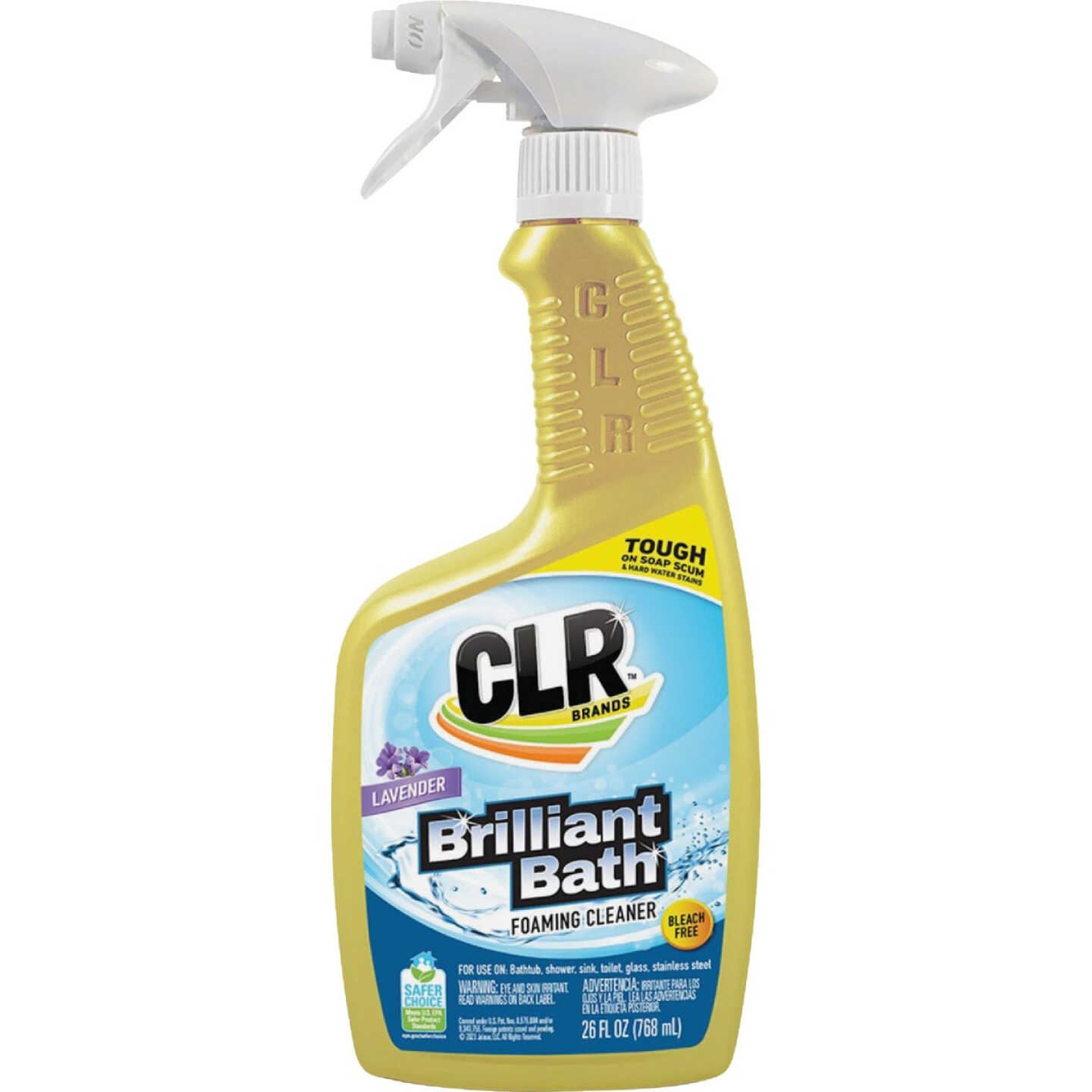 CLR Brilliant Bath Foaming Bathroom Cleaner Spray - For Use On Toilet,  Bath, Shower, Sink, Glass, Stainless Steel - Fresh Scent, 26 Ounce Bottle  (Pack
