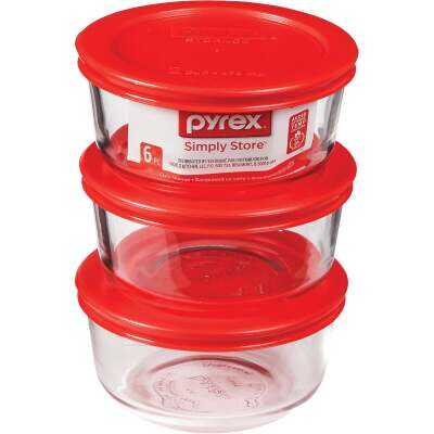 Pyrex 7201 and Lid 1 Quart 4 Cups Stackable Storage Containers and