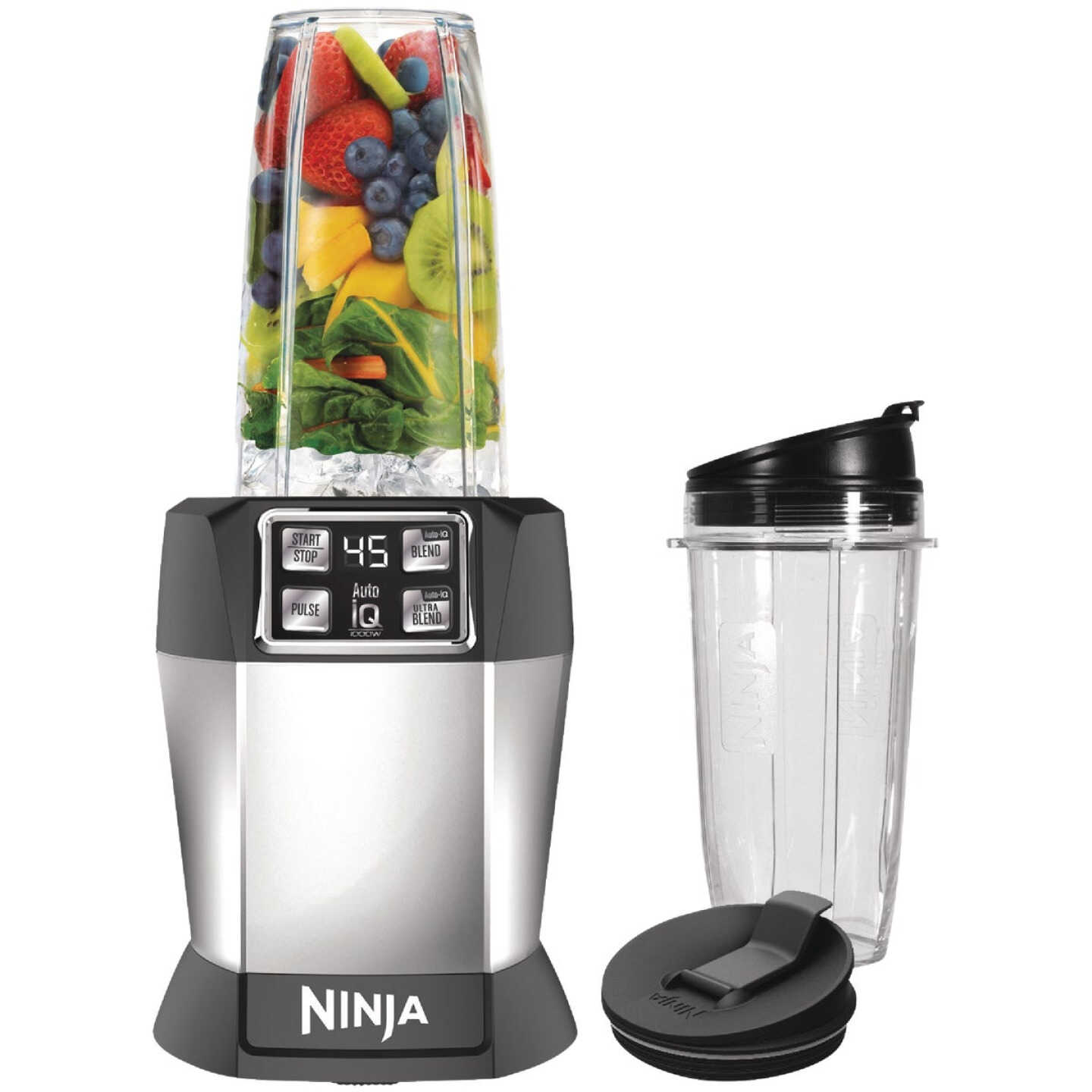 Nutri Ninja Blender Cups W/Lids - Set Of Two -16oz. and 24oz