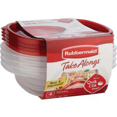 Rubbermaid Takealongs Large Plastic Containers 1.1 Gallon 4 ct NEW