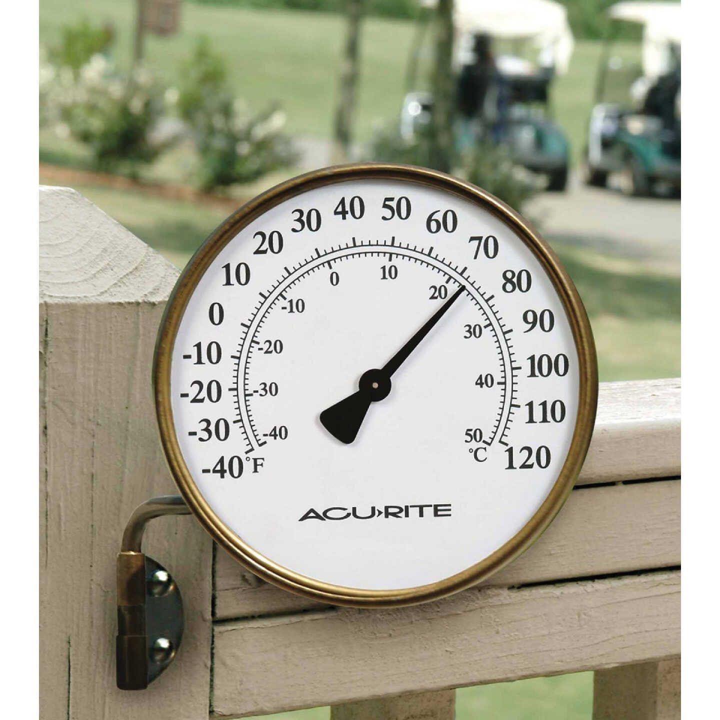 Acurite 4 In. Dia. Metal Dial Indoor & Outdoor Thermometer - Power Townsend  Company