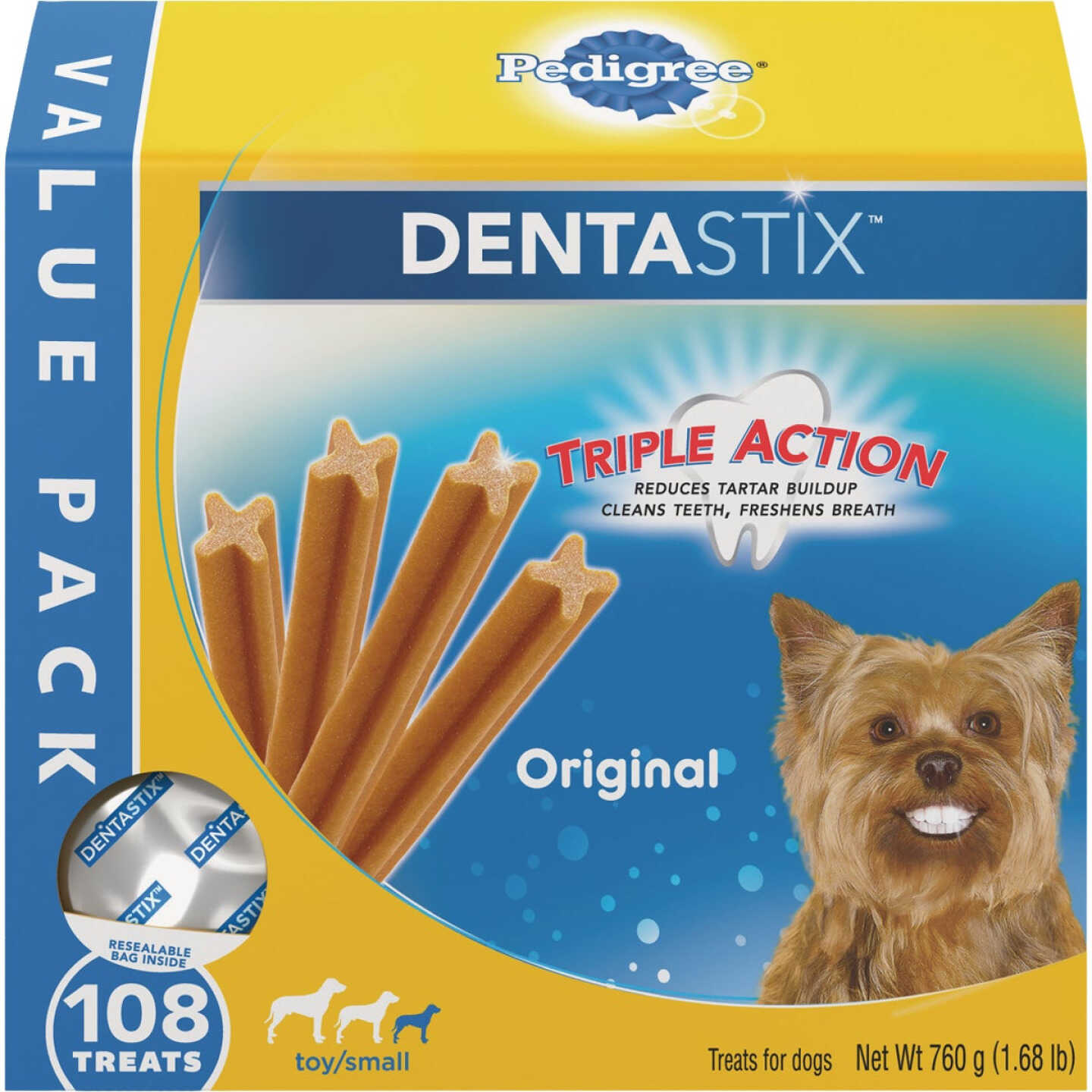 Pedigree Dentastix Toy Dog Original Flavor Dental Dog Treat (108-Pack) -  Power Townsend Company