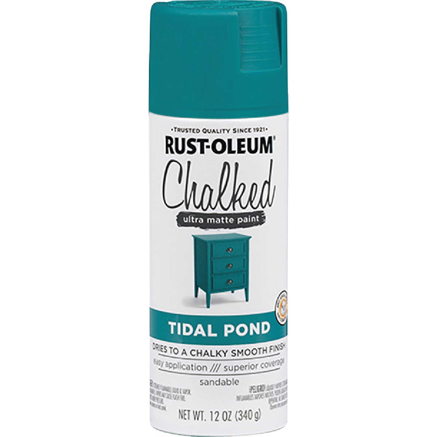 Rust-Oleum Chalked 12 Oz. Ultra Matte Spray Paint, Tidal Pond - Power  Townsend Company