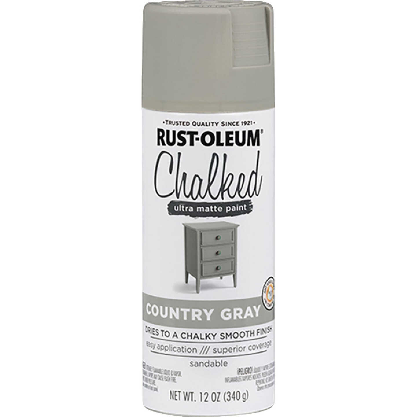 Rust-Oleum 302599 Chalked Sealer/Wax Topcoat Spray Paint, 11 oz, Clear