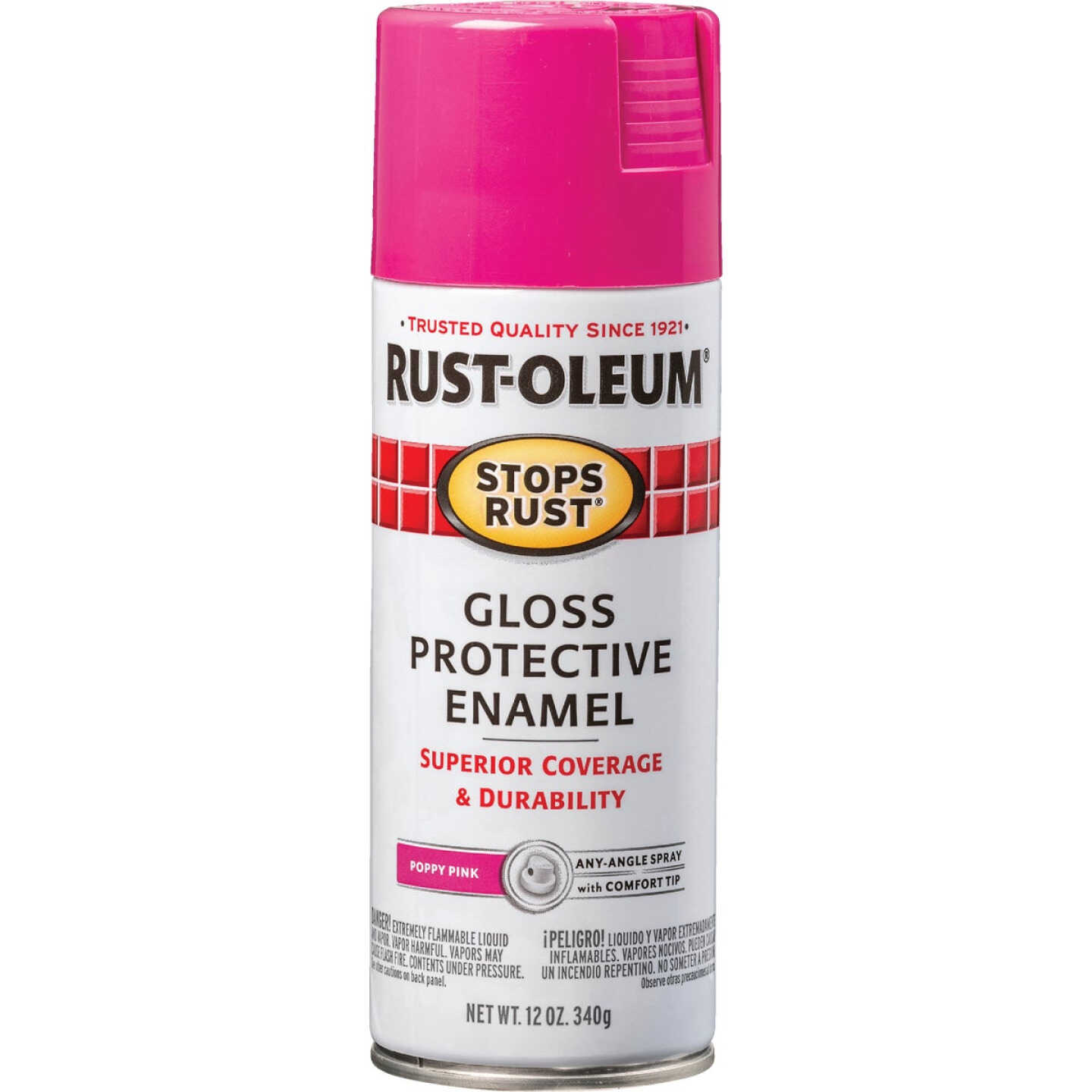 Rust-Oleum Stops Rust 12 Oz. Gloss Poppy Pink Spray Paint Protective Enamel  - Power Townsend Company