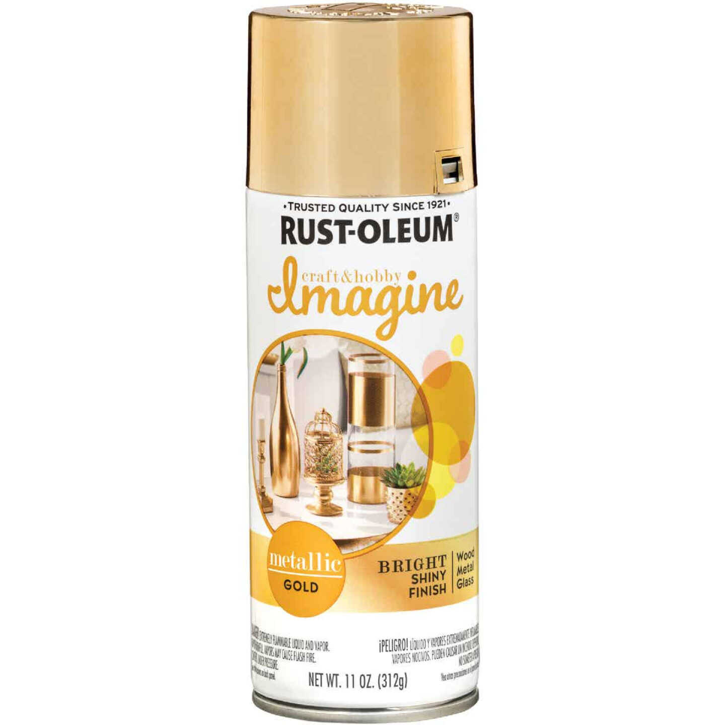 Rust-Oleum 11 Oz. Gold Imagine Metallic Spray Paint - Power