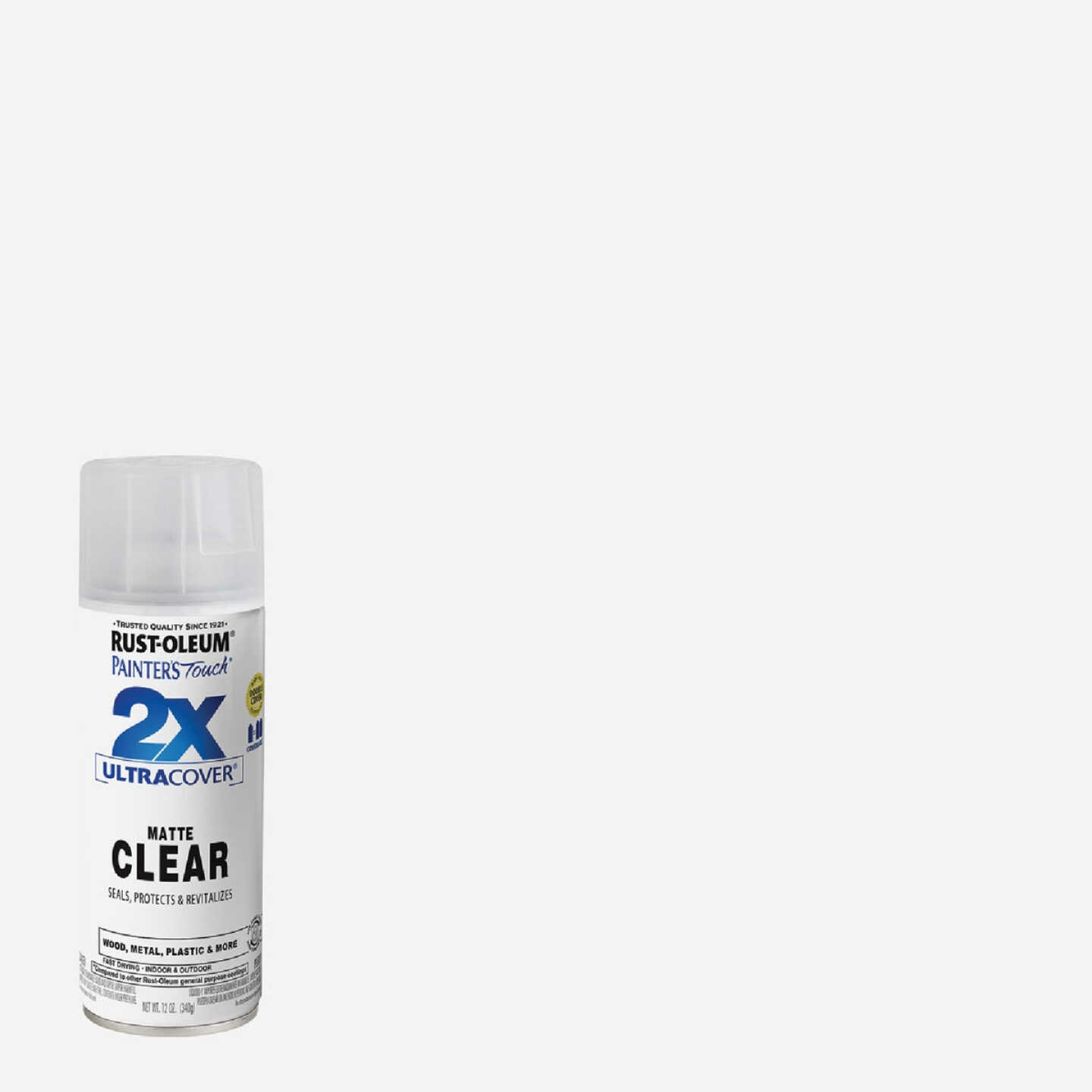 Krylon COLORmaxx Flat Crystal Clear Spray Paint and Primer In One