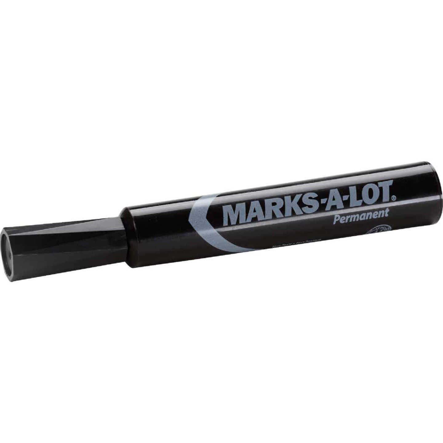 Marks-A-Lot Black Regular Chisel Tip Permanent Marker - Power Townsend  Company